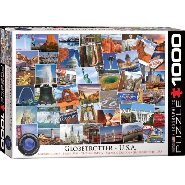 Globetroter, USA (1000el.) - Sklep Art Puzzle